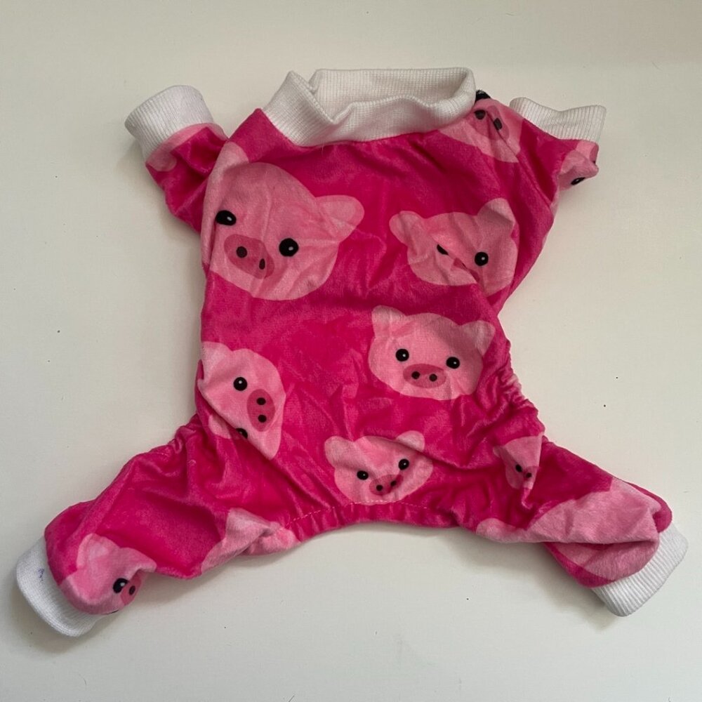 Cute Bone Pink Piggy Dog Pajamas